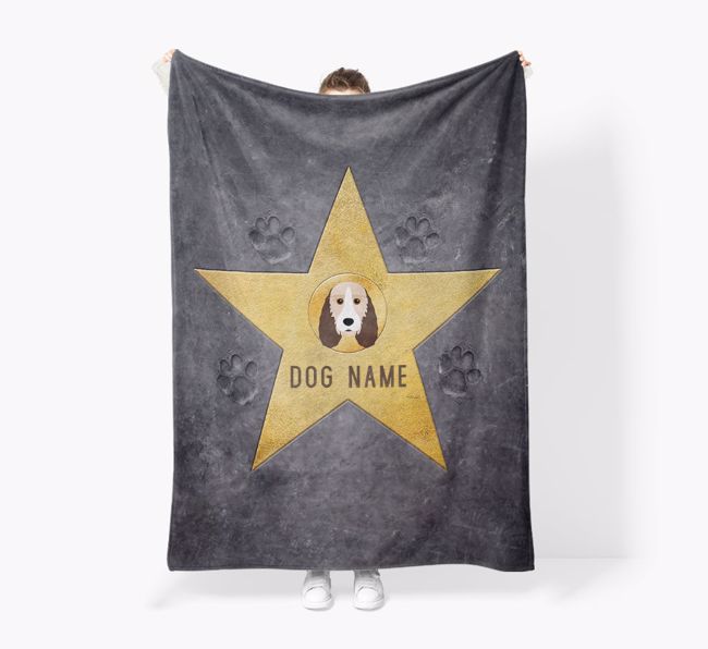 'Star of Fame' - Personalized {breedFullName} Blanket: Premium Sherpa Fleece
